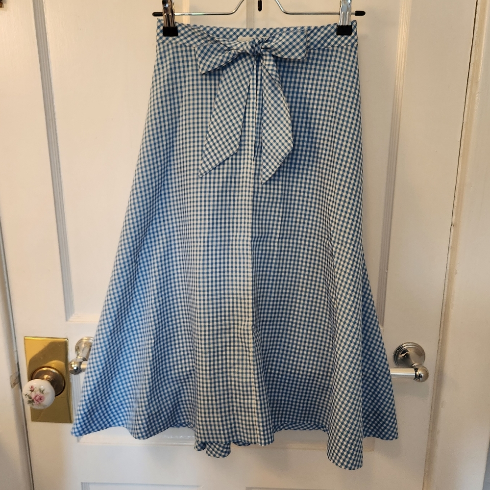 💙Vintage Blue Gingham Skirt💙